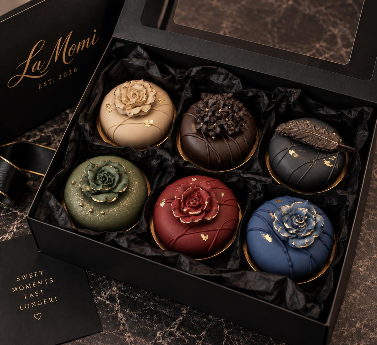 Box of 6 – LaMomi Handcrafted Cakes