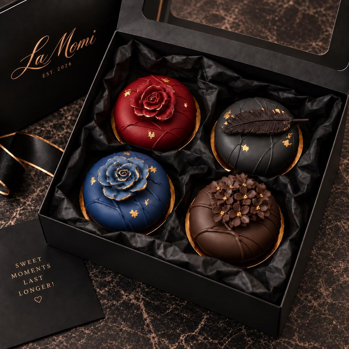 Box of 4 – LaMomi Handcrafted Cakes